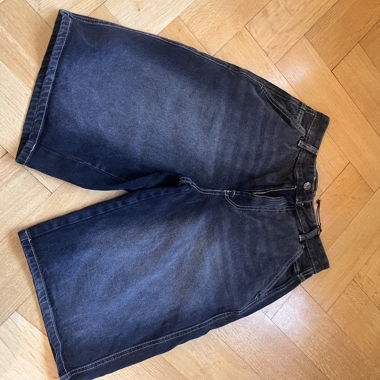 Short in denim nero