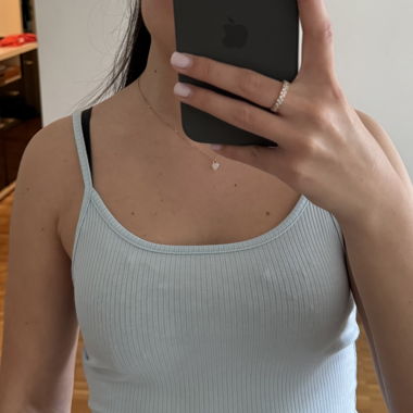 Top bleu clair, taille S 