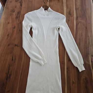 Pull robe blanc cassé Vero Moda