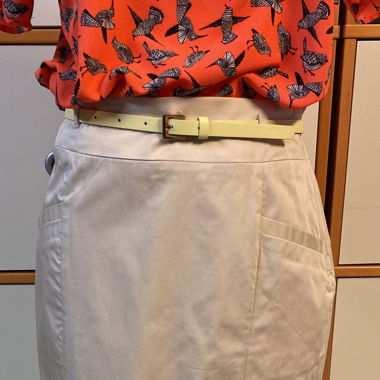 Jupe beige en coton