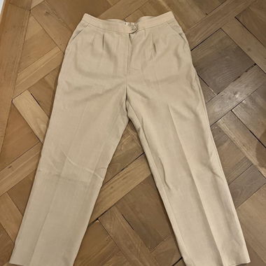 Beige Anzughose