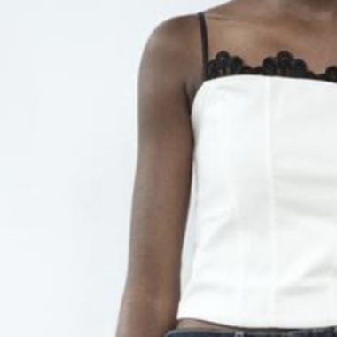  Lace trimmed Top