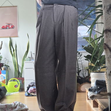 Pantalon ample à carreaux / pantalon de costume