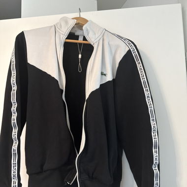 Felpa Lacoste con zip bicolore