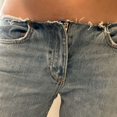 Jeans taille basse clair