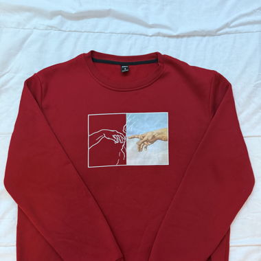 Bedruckter Pullover Rot