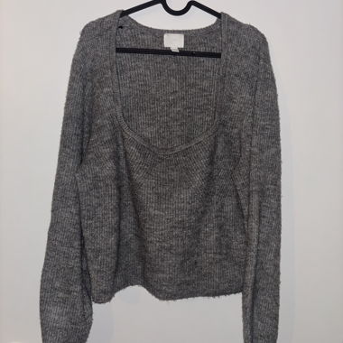 Top en maille gris