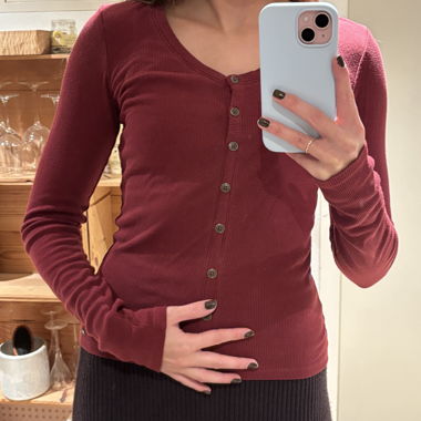 Top cardigan rosso Hollister