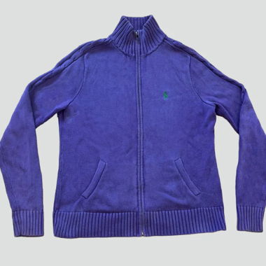 Ralph Lauren purple knitted zip-up