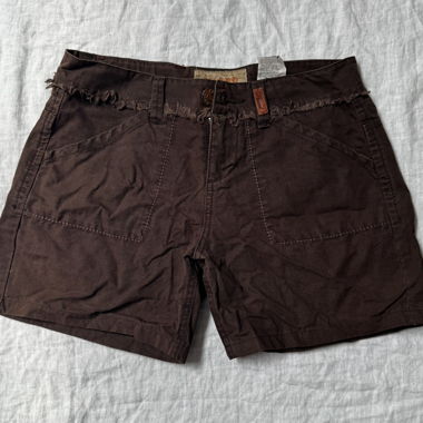 Brown cotton shorts
