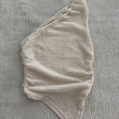 One Shoulder Top Beige