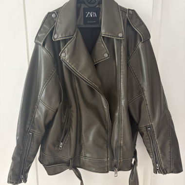 Veste en simili-cuir Zara XL