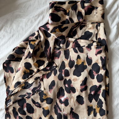 Leopard wrap skirt