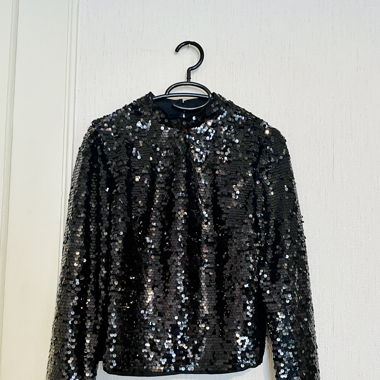 Black Sequin Top