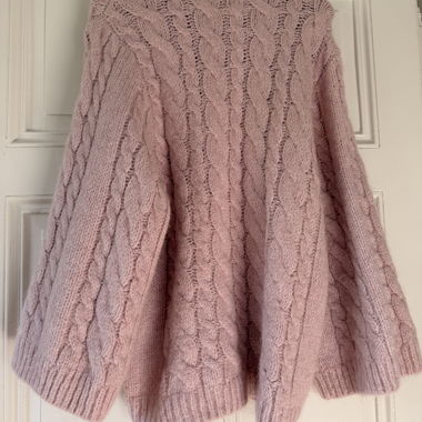 Pink Cable-Knit Sweater
