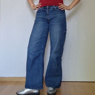 Jeans à jambe large