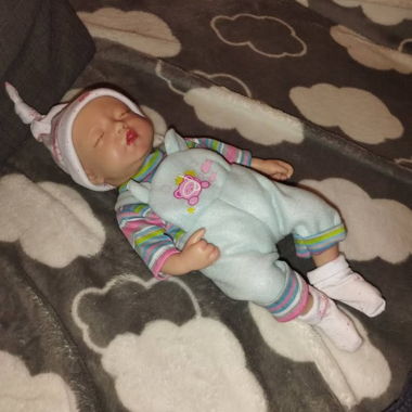 Baby Doll with Footed Romper