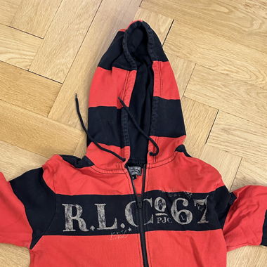 Stylischer Hoodie in Schwarz/Rot Grösse M