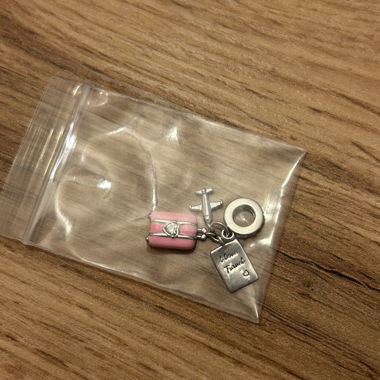 Pandora Charm I Love Travel Reisen Anhänger Silber