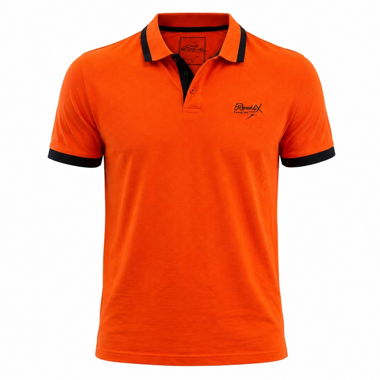 Polo arancione con dettagli a contrasto