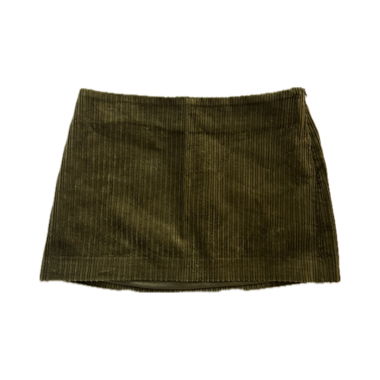 green corduroy skirt