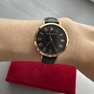 Montre Emily Westwood noir/or