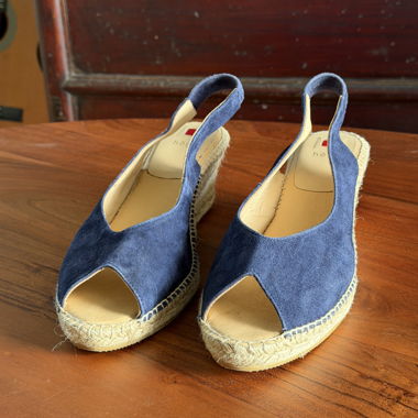 Blue Platform Espadrilles