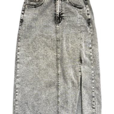Jupe midi en denim gris s/m