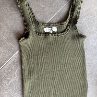 Khaki Sleeveless Top