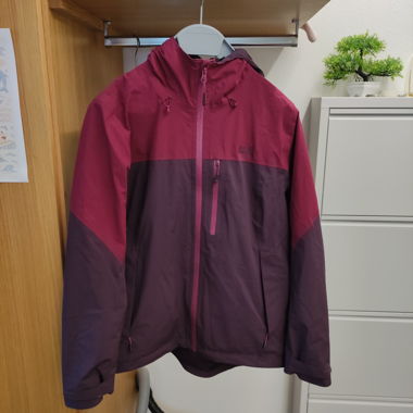 Regenjacke Jack Wolfskin lila rot L Damen 