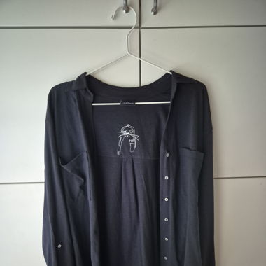 Dunkelblaue Hemdbluse, Gr. M