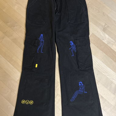 Black Systemic Ghost Cargo with Blue Prints