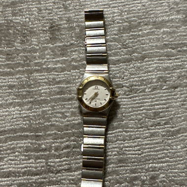 Omega Analoguhr Bicolor Edelstahl