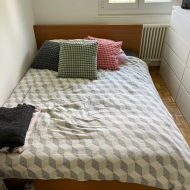 Bed for sale with slatted base and mattress