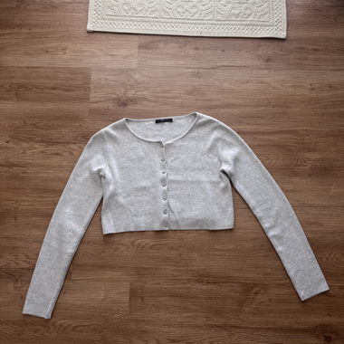Cardigan en maille gris
