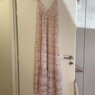 Abito lungo floreale rosa
