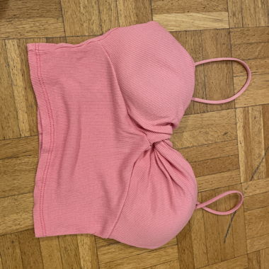 short pink tank top