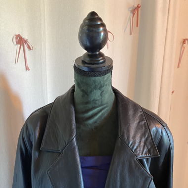 Veste en cuir over size 