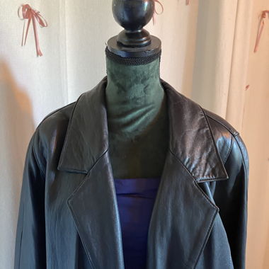 Giacca in pelle oversize