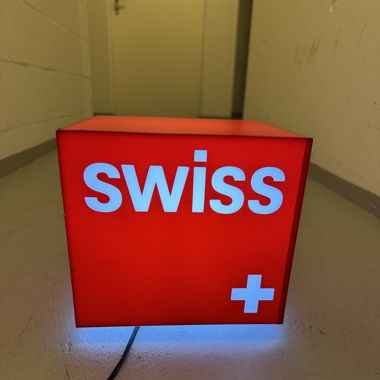 Swiss Int. Airlines Cube (Swiss Cube) Lampe