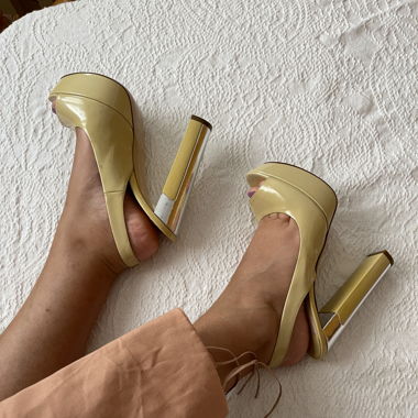 Miu Miu ivory high heels size 38.5