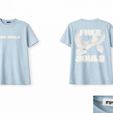 T-shirt azzurro chiaro con stampa