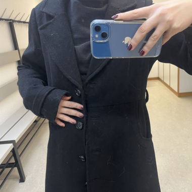 black coat knee length