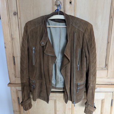 Giacca in pelle marrone