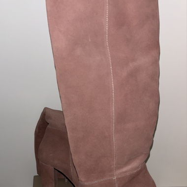 Stivali rosa al ginocchio - Camoscio