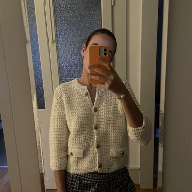 Cardigan en maille crème