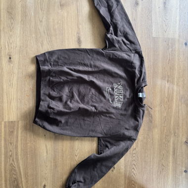 Felpa Nike con logo ricamato taglia L marrone