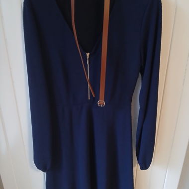 Robe longue bleu foncé