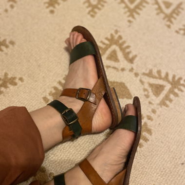 Leder Sandalen made in italy