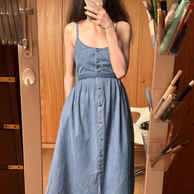 Dark blue denim dress 